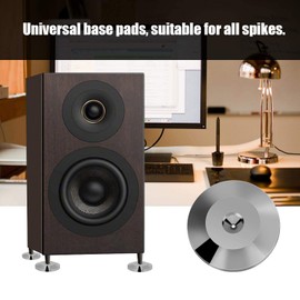 Speaker Feet Pack of 8 Universal Copper Speaker Shock Base Pad Insulation Feet Mat Floor Disc (Gun Colour)