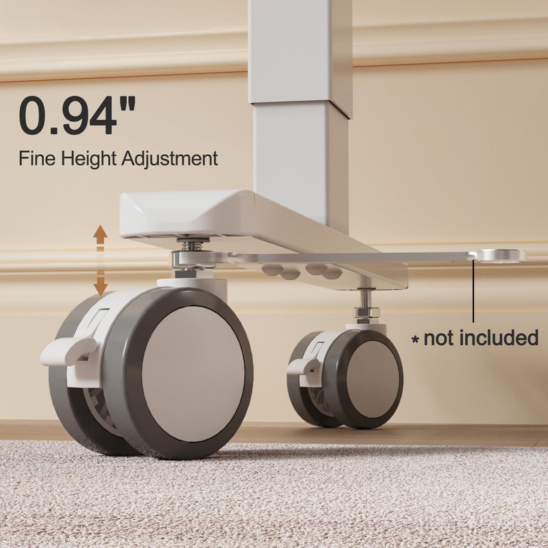 JOY worker Lockable Stem Caster Wheels Set of 4, Metric