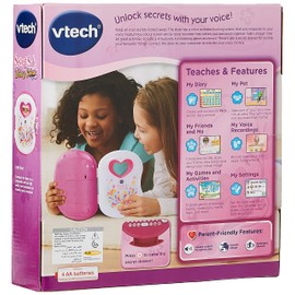 VTech Pink Secret Safe Girls Diary Colour - Secret Diary for Girls, Educational Toy with Games, MP3 Connection & More - Gifts for Girls Age 5, 6, 7+ Year Olds, Pink, 4.2 x 17.5 x 20 cm
