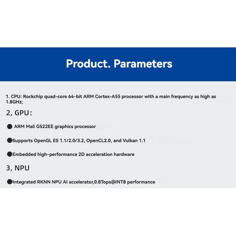 Snblzhef RK3566 Development Board 2G+16G ARM Microcontroller 4K@60fps WiFi-BT with