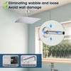RAINREVIVE 6 Inch Straight Shower Arm with Flange and Stabilizer