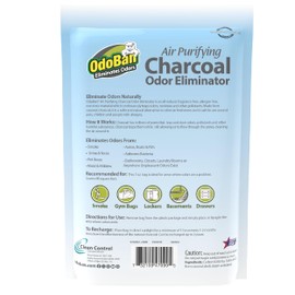 OdoBan Air Purifying Charcoal Natural Odor Eliminator, Non-Toxic Formula, Made in the USA, Fragrance Free, 200 Gram Bag