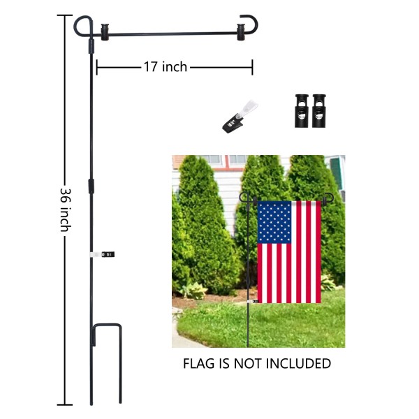 Garden Flag Stand, Premium Garden Flag Pole Holder Easy Assembly
