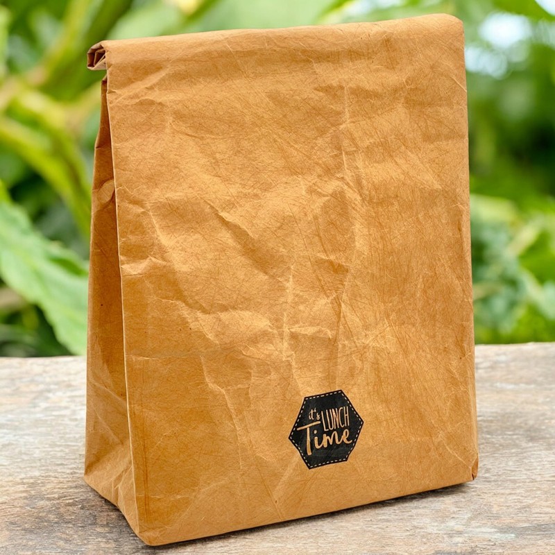 MIJOMA Lunchbag Lunchtüte Frühstückstüte Pausenbrot-Tasche braun, isoliert kalt oder warm,