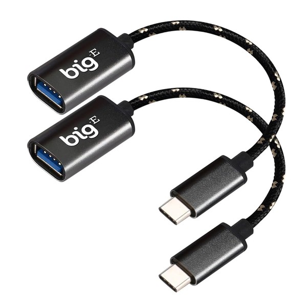 Big-E Turbo 5Gbps USB-C to USB 3.0 Adapter [2Pack] Compatible