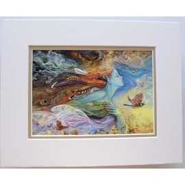 Spirit Of Flight by Josephine Wall Fantasy Double Matted Print Fits 8x10 Frame