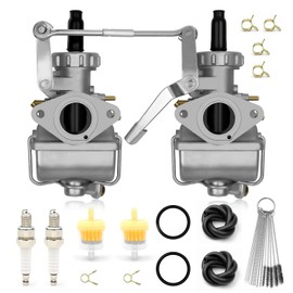 2PCS Carburetor Fuel Filter Spark Plugs For Honda CB200 CB200T Twin 1974-1976 CL200 Twin 1974
