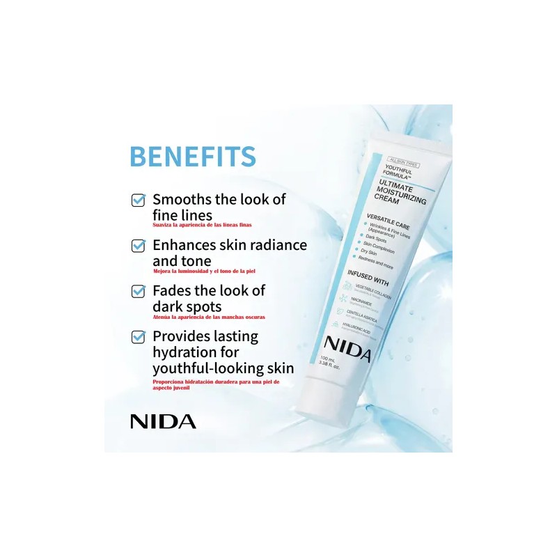 Crema Hidratante Nida Ultimate Korean Moisturizing Cream, 100 ml