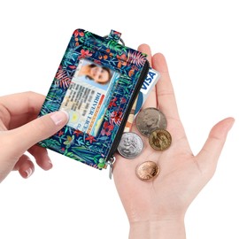 Fintie Zip ID Case Card Holder, Slim Coin Purse Wallet RFID Blocking Change Pouch with Key Chain