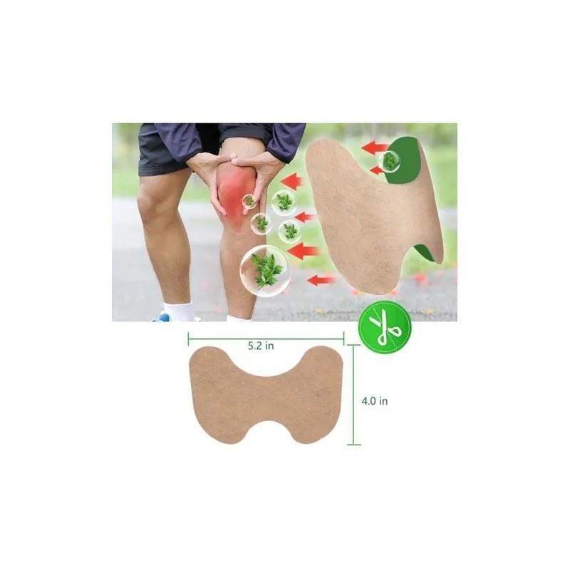 10 Parches Para Rodilla, Dolor, Hinchazón, Circulación.