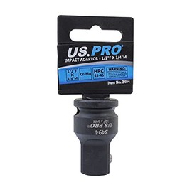Impact Socket Adaptor Step Up 1/2 Inch F to 3/4 Inch M US PRO 3494