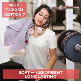 TEXTILOM 100% Turkish Cotton 4 Pcs Hand Towel Set, Luxury Hand Towels for Bathroom, Soft & Absorbent Bathroom Hand Towels Set (16 x 28 inches)- Lilac