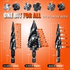 Four Spiral Flute Step Drill Bit for Metal,M35 Cobalt Unibit