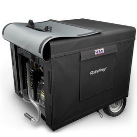 Rosefray Generator Cover-32”Lx24”Wx24”H,600D Heavy Duty Waterproof, Small Outside Equipment Cover for Champion,Predator,WEN,Ryobi,Generac,Westinghouse Portable Generator 5000-10000W-Black/2XL