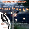 hannger String Light Hanging Kit Outdoor, Full Black Globe String
