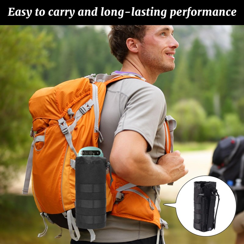 Haxisii Water Bottle Holder For Backpack, Molle Water Bottle Pouch