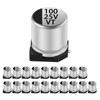 Cermant 20pcs 25V 100UF SMD Aluminium Electrolytic Capacitors for Arduino