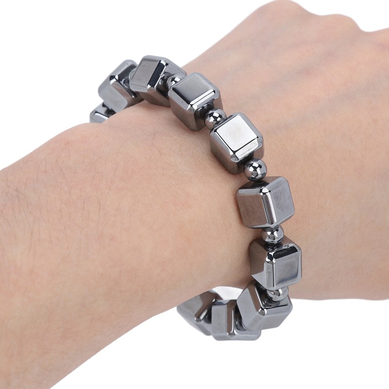0.4in Terahertz Bracelet Rectangle Beads Good Thermal Conductivity Natural Terahertz