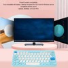 Keyboard and Mouse Combo, Cute Retro Keyboard with Round Keycaps,