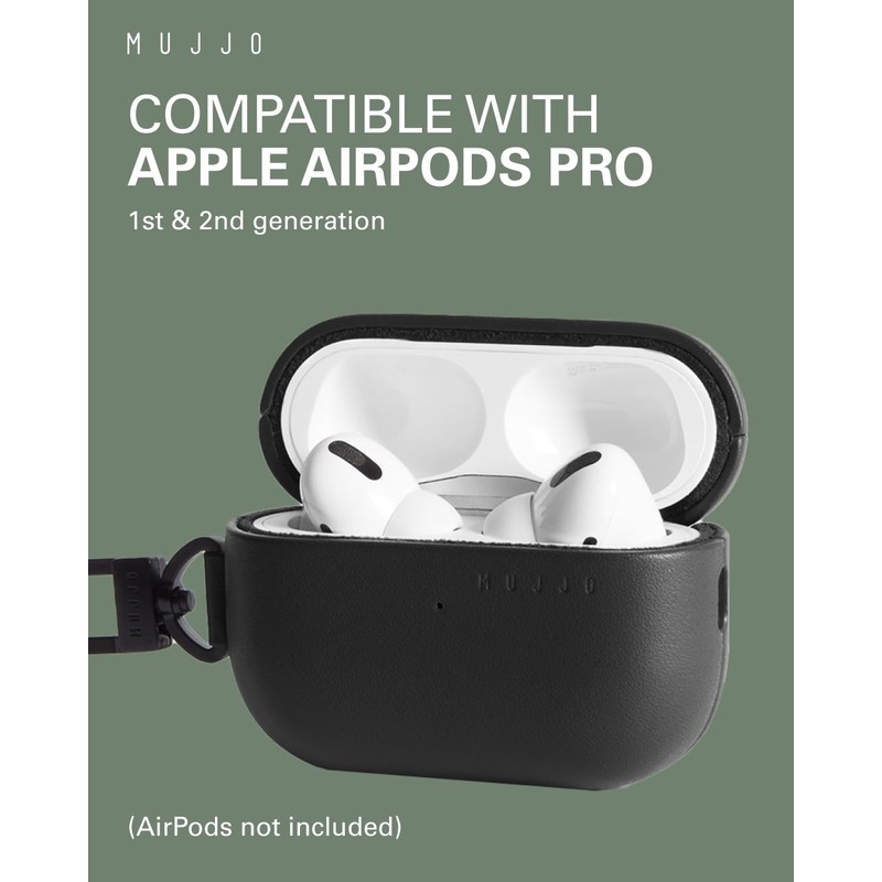 Mujjo Leather Case for AirPods Pro (2nd Gen) - Wireless