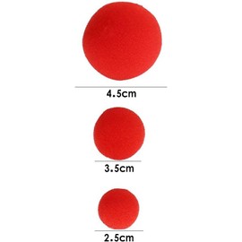 WsjiaboFux 10 Pcs Red Sponge Balls Finger Sponge Ball Magic Sponge Ball Close-Up Magic Props Sponge Toy Classical Comedy Trick Props Magic Kits and Accessories Novelty and Gag Toys (3.5cm)