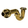 Westbrass D401-PF-01 Decorative Styrene P-Trap, Polished Brass