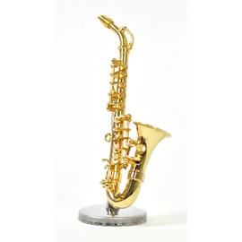 Sunrise Sound House Miniature Musical Instrument Alto Saxophone 1/12 Gold