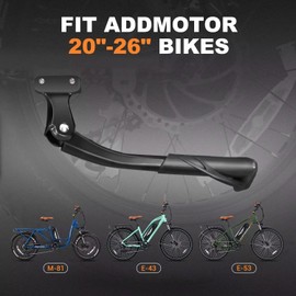 ADDMOTOR Bike Kickstand Rear Side Bicycle Stand E43/E53/M81 Electric Bike (Black)