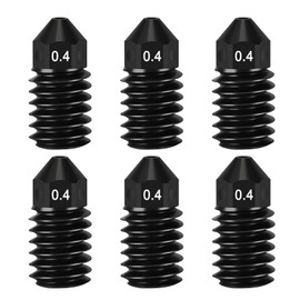 HIKUDIY 6Pcs 0.4mm Hardened Steel Nozzles for Bambu Lab X1/X1C/P1S/P1P, Extruder Hotend Replacement Nozzles for X1/X1C/P1S/P1P 3D Printers