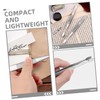 Ipetboom 4pcs Philately Stamp Tweezers Precision Tweezers for Stamp Collecting