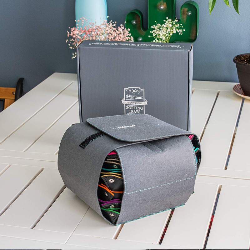 ByAllison Jigsaw Puzzle Sorting Trays 8 Pieces Stackable Large Trays