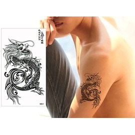 KING HORSE hm501 Tattoo Sticker Dragon Dragon [Regular Size, Pack of 3], hm501-3