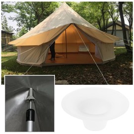 SG Store 10 Pcs W4 Tent Rain Cowls 6.5mm Diameter Bell Tent Cowls Camping Tarp Rain Cowls for Upright Tent Awning Poles Plastic White