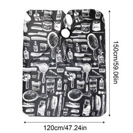 UILYNIU 2 Pcs Professional Barber Cape Hair Cutting Salon Cape, Hair Cutting Cape, Hair Cutting Apron, Hairdressing Gown, Salon Accessories for Hair Styling, Cutting and Coloring Styling (Black)