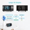 LIORQUE Projection Alarm Clock, Alarm Clocks Bedside with FM Radio,