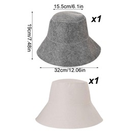 ZHYUAN 2 Pcs Sauna Hat,Sauna Cap,Felt Sauna Hat for Men Women,Felt Bath Hat,Sauna Bath Hat,Sauna Felt Hat,Felt Bath Hat,Reusable Sauna Cap for Adults,Vaporarium Hat for Hot Dry Steam Room Bath