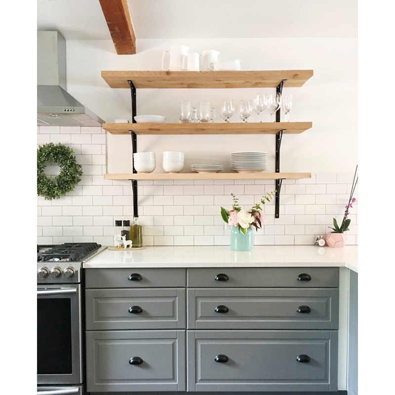 4-Pack 18 Inch Heavy Duty Shelf Brackets, Large Floating Wall