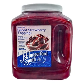 Sliced strawberry topping