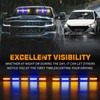 XRIDONSEN 2x 17 inch Amber Blue Emergency Dash Strobe Lights