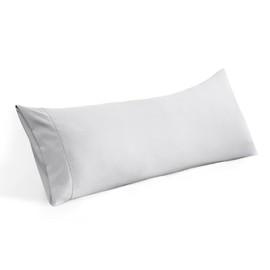 Body Pillow Cover 20x60 Body Pillow Case 100% Egyptian Cotton 600 Thread Count Soft, Skin- Friendly 1 Pack Body Pillowcase with Envelope Closure 20 x 60 Inches, Silver Grey