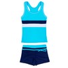 PROALLO Bañador tankini de dos piezas para niñas pequeñas, Azul,