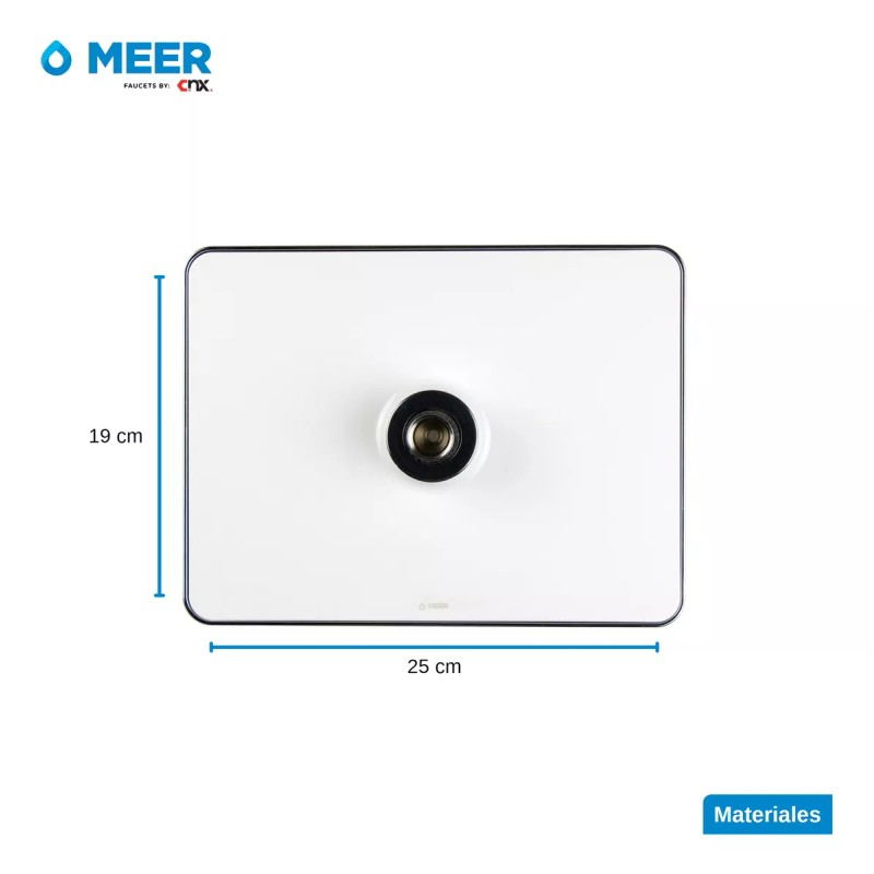 CNX Meer Regadera Cuadrada Multiposición De 19 Cm X 25