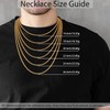Jewlpire Gold Chain Necklace for Men, 2.5mm Wheat Chain Necklace,