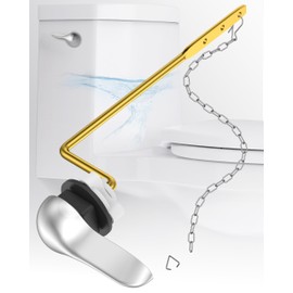 Universal Toilet Bowl Flush Handle Replacement Kit Side Mount, Toilet Repair Kit Inside Tank Chain Flusher Handle Lever Replacement Parts Compatible with American Standard Mansfield Kohler TOTO Eljer