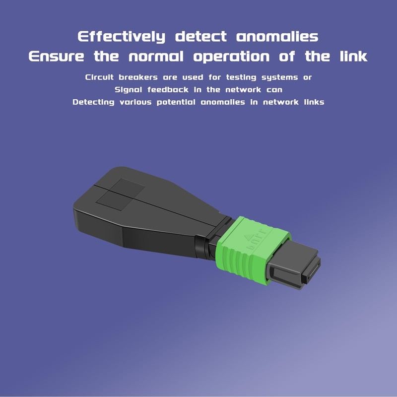 Buxoz MPO/APC 16 Core Female Fiber Loopback Adapter, Singlemode Duplex