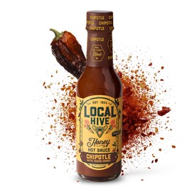 Local Hive Chipotle Texas Honey Hot Sauce – 6oz, Sweet & Smoky, Natural Raw Honey with Chipotle Pepper for Dipping, Tacos, BBQ, Grilling, and Cooking