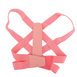Posture Corrector Adjustable Clavicle Support Double Fixation Comfortable Adjustable Upper Back Brace Pink M
