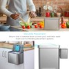 Home Zone Living Kitchen Compost Bin with CleanAura, Stainless Steel,