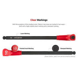 TEKTON 9 mm Ball End Hex T-Handle Key | KTX38090