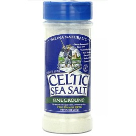 Selina Naturally Celtic Sea Salt SELECTION-fine ground ,light grey ,gourmet kosher ,shaker. - FINE GROUND SHAKER- ( 8oz )
